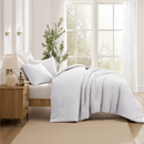 KATHY IRELAND 3PC. WAFFLE DOWN ALTERNATIVE COMFORTER SET - KING - WHITE - Brand New