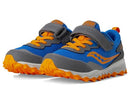 SK267999 SAUCONY UNISEX-CHILD PEREGRINE KIDZ SIZE 5 WIDE BIG KID - BLUE/ORANGE - Like New