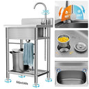 WORCEST UTILITY SINK FREE STANDING SINGLE BOWL KITCHEN SINK WITHCOLD/ HOT WATER - Like New