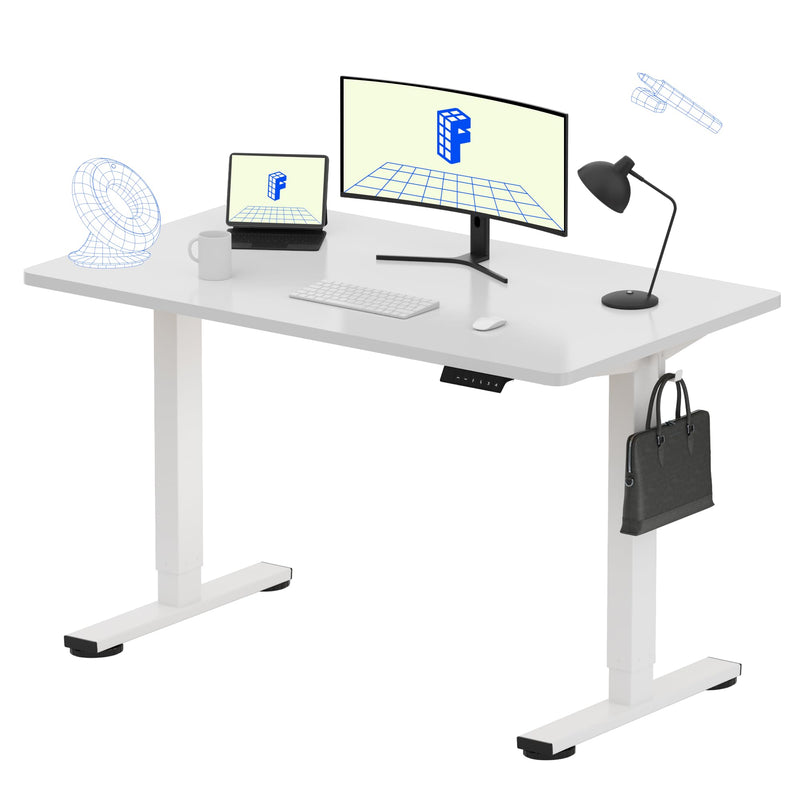 FLEXISPOT EN1 Whole-Piece White Standing Desk 48" x 24" - Electric - Like New