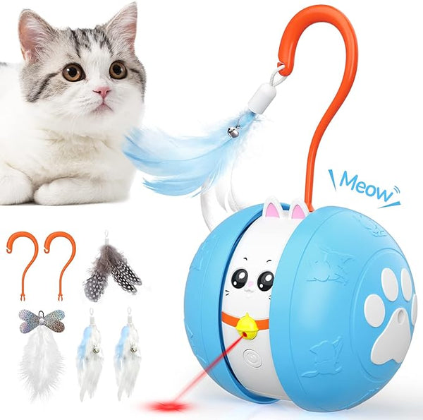 VEPNANLINE CAT TOYS FOR INDOOR CATS AUTOMATIC INTERACTIVE CAT LASER - BLUE - Like New
