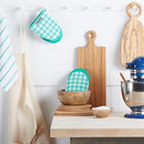 KITCHENAID ALBANY MINI OVEN MITT 2-SET SIZE: MEN 5.5"X8" WOMEN 5.5"X8" - AQUA - Brand New