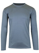 GALAXY BY HARVICE MEN'S LONG SLEEVE MOISTURE-WICKING TEE SIZE: MEN M - CHARCOAL - Brand New