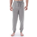 KNO60440IZOD MEN'S QUILTED KNIT SLEEP JOGGER PANT MEN L LIGHT GREY HEATHER - Like New