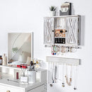 Tektalk Wooden Jewelry Organizer Wall Mounted Jewelry Hanger - White - Like New