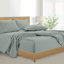 KATHY IRELAND HOME 1000 THREAD COUNT COTTON 6-PIECE SHEET SET,KING - SOFT SILVER - Like New