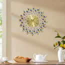 JUGV 21.2 Inch Gold Large Wall Clocks for Living Room Decor - GOLD/BLUE - Like New