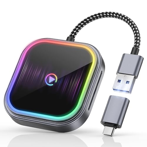 Fahrens 2-in-1 Wireless Carplay Adapter, CXZ521 - Grey - Like New