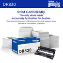 BROTHER - DR830 PRINTER DRUM UNIT - BLACK - BLK GREEN - Like New