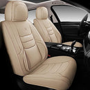 HAITOUR FULL COVERAGE LEATHER CAR SEAT COVERS FIT FOR MOST CARS - BEIGE - Like New