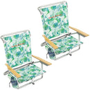 Tommy Bahama 2 Pack 5-Position Classic Lay Flat Backpack Beach Chair - Like New