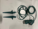 GENERIC OUTDOOR SPOTLIGHT WITH STAKE, 2 PACK - GREEN - Like New