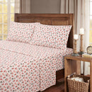 KATHY IRELAND 100% TURKISH COTTON FLANNEL SHEET SET - CAL KING - BLUSH FLORAL - Like New