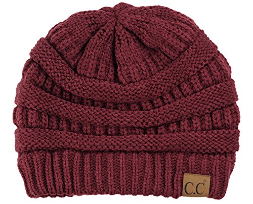 C.C TRENDY WARM CHUNKY SOFT STRETCH CABLE KNIT BEANIE SIZE: OS MEN/WOMEN - Brand New