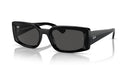 RAY-BAN WOMENS KILIANE SQUARE SUNGLASSES - BLACK/DARK GRAY - Like New