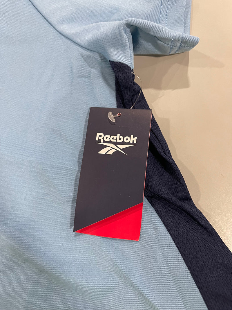 REEBOK WOMEN'S SHORT SLEEVE POLO - SIZE: WOMEN L - BLUE/NAVY - Like New