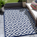 Green Decore Reversible Nirvana Outdoor Rug,8 X 10 ft, Black/White - Like New
