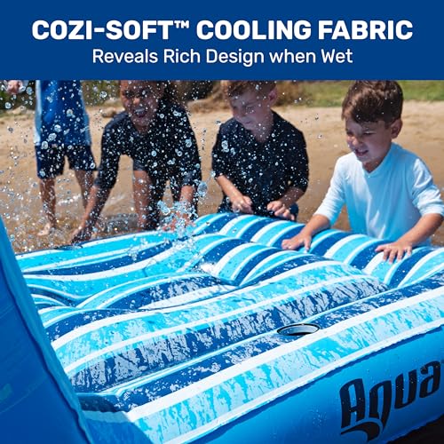 AQUA LEISURE AQUA ULTRA-COMFORT FLOATING POOL CHAIR & LAKE RAFT - BLUE - Brand New