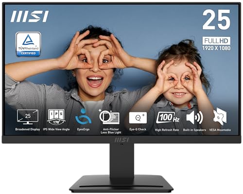 MSI PRO MP253 24.5-INCH IPS 1920 X 1080 FHD COMPUTER MONITOR - BLACK - Like New