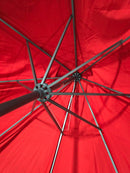 CALIFORNIA UMBRELLA 9' ROUND ALUMINUM MARKET UMBRELLA - LOGO RED - Like New
