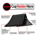 CupHolderHero for Ford F150 2021-2023 Cup Holder Insert Set Solid Black - Brand New