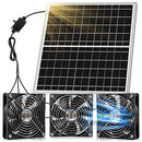 Gulfmew 20W Solar Powered Waterproof Fan Kit, 3 High Speed Exhaust - Green - Like New