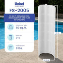 Unicel FS-2005 60 Sq Ft Vertical DE Grid Replacement Swimming Pool Filter Set - Brand New