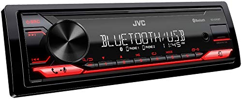 JVC KD-X270BT BLUETOOTH CAR STEREO – AM/FM RADIO, MP3 PLAYER - BLACK/RED - Like New