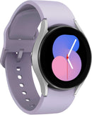 Samsung Galaxy Watch 5 44mm Bluetooth GPS Purple Band SM-R900NZSCXAA - Silver Like New