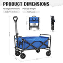 GENERIC BEACH WAGON BIG WHEELS SAND COLLAPSIBLE FOLDING ALL TERRAIN - BLUE - Like New