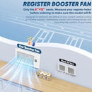 MATULSA REGISTER BOOSTER FAN FOR 6" X 12" REMOTE CONTROL AND THERMOSTAT - WHITE - Like New