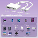 ELECTRICME LIGHTNING, USB-C TO HDMI ADAPTER 4K@60HZ CORD USDR-070 - WHITE - Like New