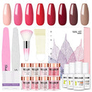 Dipping Powder Nail Kit 8 Colors Acrylic Powder Manicure Tools No Lamp Needed - Brand New