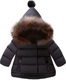 SRVNFBKT Baby Girls Boys Winter Warm Jacket Hooded Snowsuit Windproof Coat - Like New