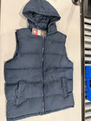 SPIRE BY GALAXY SLEEVELESS HOODED PUFFER JACKET - SIZE: MEN XL - NAVY - Brand New