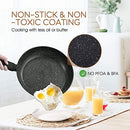KOCH SYSTEME CS 11"/12" Nonstick Frying Pan, Glass Lid, 4PC, B08DR54VPN - Black - Like New