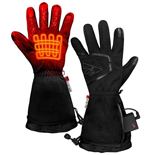 ACTIONHEAT FEATHERWEIGHT AA BATTERY HEATED GLOVES RECHARGEABLE L/XL - BLACK - Like New