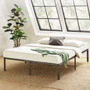 BEST PRICE MATTRESS 14 INCH METAL PLATFORM FOUNDATION BLACK - Scratch & Dent