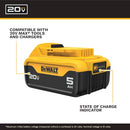 DEWALT 20V MAX 5 AH LITHIUM ION BATTERY 2-PACK DCB205-2 - Yellow/Black - Like New