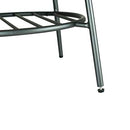 FINECASA Round End Table Industrial Sofa Table Storage Shelf - Grey - Brand New