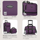 U.S. TRAVELER RIO RUGGED FABRIC EXPANDABLE CARRY-ON LUGGAGE, SET - PURPLE - Like New