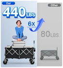 EVERYFUN PRO COLLAPSIBLE WAGON FOLDABLE UTILITY WAGON CART - BLACK - Like New