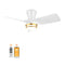 OPONL 30" WHITE LOW PROFILE CEILING FAN WITH LIGHT GOLD TRIM RING FS1005A - WH - Like New