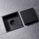 Efd-B-Y15 6 Inch Square Shower Drain FLANGE REVERSIBLE 2-IN-1 COVER - BLACK - Like New