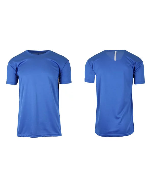 GALAXY BY HARVIC MEN'S SHORT SLEEVE MOISTURE WICKING PERFORMANCE - S MEDIUM BLUE - Brand New