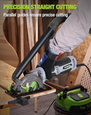 WORKPRO 5.8AMP 3500RPM CIRCULAR SAW PARALLEL GUIDE W125306AE - GRAY,GREEN,BLACK - Like New