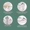 BLOOMHOUSE 3-QT TRIPLY SAUCE PAN W/NON-STICK INTERIOR - LINEN WHITE - Brand New