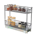 HOUSEHOLD ESSENTIALS GLIDEZ 2‑TIER MULTIPURPOSE, CHROME FINISH - CHROME - Like New