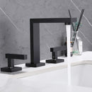 TAUCENT SINK FAUCET 3 HOLY MODERN 8 INCH BATH VANITY FAUCET 2 HANDLE - BLACK - Like New