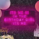 Izreel Taylor Birthday Decoration Neon Sign 11 X 21 Hi Its Me Birthday Sign - Brand New